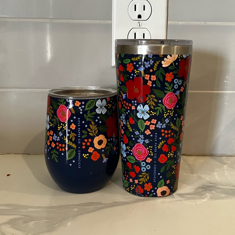 Single Corkcicle rifle paper co stainless steel insulated wine cup